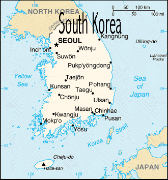 Map of South Korea